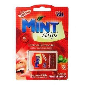 Laminas Mint Morango c/16 unidades